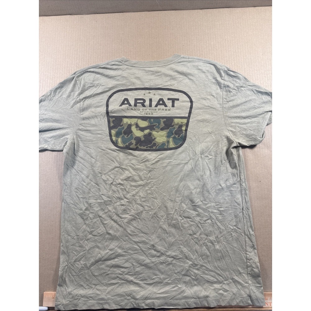 Ariat Men's XL Graphic T Shirt Land Of The Free Logo Western Casual Tee
